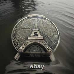 2024 Cook Islands Eiffel Tower 5oz Antique Finish FDI