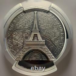 2024 Cook Islands Eiffel Tower 5oz Antique Finish FDI