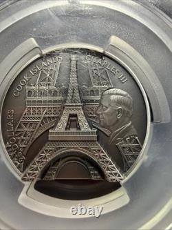 2024 Cook Islands Eiffel Tower 5oz Antique Finish FDI