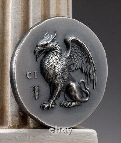 2024 Cook Islands GRYPHON, 1 oz. Silver High Relief PCGS SP70 Box/COA-Free Ship