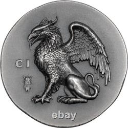 2024 Cook Islands Gryphon Numismatic Icons 1 oz 999 Silver Antique Finish UHR