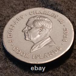 2024 Cook Islands Gryphon Numismatic Icons 1oz Silver Antiqued Coin. Coin Only