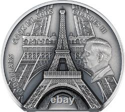 2024 Cook Islands Historical Monuments Eiffel Tower 2oz Silver Coin