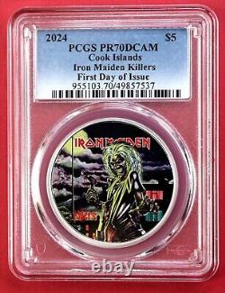 2024 Cook Islands IRON MAIDEN-KILLERS, 1 Oz. Silver PCGS PR70 Box/COA