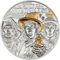 2024 Cook Islands Legends Wild West 3oz Silver Gilded Proof Coin