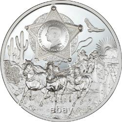 2024 Cook Islands Legends Wild West 3oz Silver Gilded Proof Coin