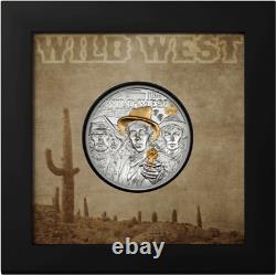 2024 Cook Islands Legends Wild West 3oz Silver Gilded Proof Coin