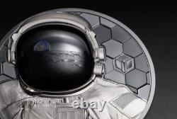 2024 Cook Islands Real Heroes Astronaut $20 3 Oz Silver Black Proof Coin 70 FR