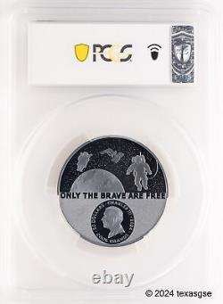 2024 Cook Islands Real Heroes Astronaut 3 oz Silver Black Proof PCGS PR70 FDI