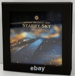 2024 Cook Islands Silver 1 oz $5 Starry Sky Ornament Gilded NGC MS 70 UHR FR