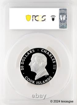 2024 Cook Islands Silver 3oz $20 Burst Bald Eagle PCGS PR70 First Day Issue