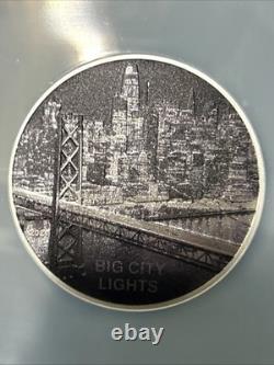 2024 Cook Islands Silver $5 San Francisco Big City Lights NGC PR70 First Release