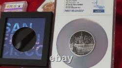 2024 Cook Islands Silver $5 San Francisco Big City Lights NGC PR70 First Release