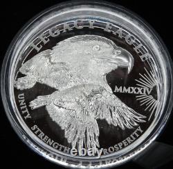 2024 Cook Islands Silver Legacy Eagle 5 Oz Proof Coin $25 Ultra High Relief CIT