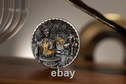 2024 Cook Islands Steampunk Carnival 3 oz Silver Antiqued Gilded Coin