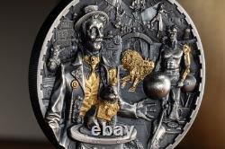 2024 Cook Islands Steampunk Carnival 3 oz Silver Antiqued Gilded Coin