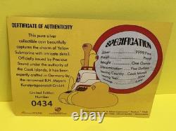 2024 Cook Islands The Beatles Yellow Submarine silver coin, collectible 1OZ, 5$
