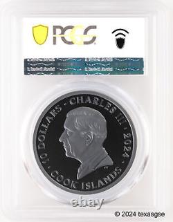 2024 Cook Islands The Journey Motorbike 2 oz Silver Black Proof Coin PCGS PR69