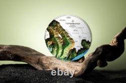 2024 Cook Islands Topography Hawaii Kauai 5oz Silver Coin Ultra High Relief