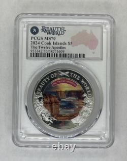 2024 PCGS MS70, The 12 Apostles, Cook Islands, Beauty Of The Word Series, 7k