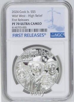 2024 Wild West Cook Islands 1oz. 999 Silver NGC PF70 Ultra Cameo First Release