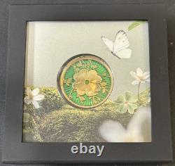 2025 1 Oz. 9999 Silver CIT Cook Islands Evergreen Clover Gold Gilded Silver Coin