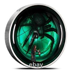 2025 2 oz Proof Colorized Cook Islands Silver Phobias Arachnophobia Coin