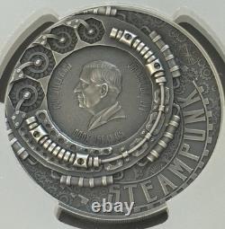 2025 3 Oz. 9999 Silver Cook Islands $20 Steampunk Aviation PCGS SP70 First Day