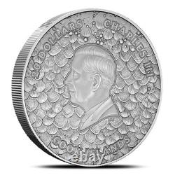 2025 3 oz Antique Cook Islands Silver Underwater Fantasy Sea Monster Coin