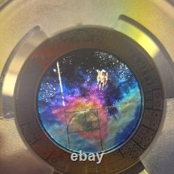2025 $5 Universe Of Knowledge Colorized Glass 1oz Silver Pcgs Ms70 Cook Island