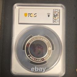 2025 $5 Universe Of Knowledge Colorized Glass 1oz Silver Pcgs Ms70 Cook Island