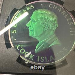 2025 Cook Island $5 Spectrum Peacock PF70 Ultra Cameo VAULTBOX