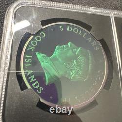 2025 Cook Island $5 Spectrum Peacock PF70 Ultra Cameo VAULTBOX