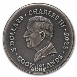 2025 Cook Islands 1 oz Silver Antique Leon (with Box & COA)