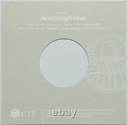 2025 Cook Islands 2oz Silver Colorized Arachnophobia Pcgs Pr70 First Day Issue
