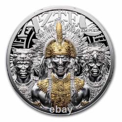 2025 Cook Islands 3 oz Silver Aztec Empire Proof (with Box & COA)