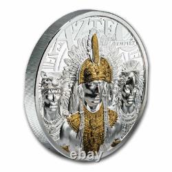 2025 Cook Islands 3 oz Silver Aztec Empire Proof (with Box & COA)