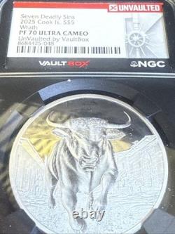 2025 Cook Islands $5 1 oz Silver 7 Deadly Sins Wrath NGC PF70 ULTRA CAMEO