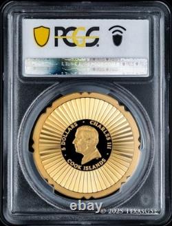 2025 Cook Islands $5 1oz Gilt Silver Evergreen Clover PCGS PR70 First Day