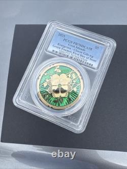 2025 Cook Islands $5 1oz Gilt Silver Evergreen Clover PCGS PR70 First Day