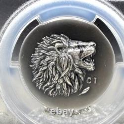 2025 Cook Islands $5 PCGS SP70 Leon. 999 Silver Coin Antique Finish 1 of 50 Mint