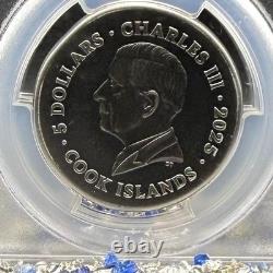 2025 Cook Islands $5 PCGS SP70 Leon. 999 Silver Coin Antique Finish 1 of 50 Mint