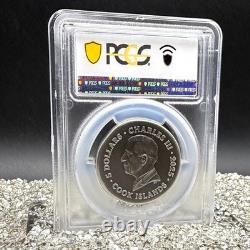 2025 Cook Islands $5 PCGS SP70 Leon. 999 Silver Coin Antique Finish 1 of 50 Mint