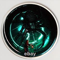 2025 Cook Islands ARACHNOPHOBIA, NGC PF70, 2 oz. Silver Colorized-Enameled
