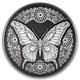 2025 Cook Islands Butterfly 1oz Silver Coin Obsidian Proof