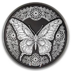 2025 Cook Islands Butterfly 1oz Silver Coin Obsidian Proof