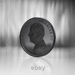 2025 Cook Islands Butterfly 1oz Silver Coin Obsidian Proof