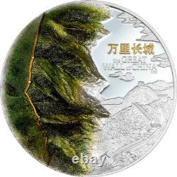 2025 Cook Islands Great Wall of China 3 oz Silver High Relief Gilded Proof Coin