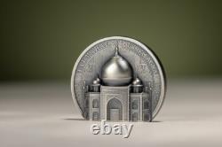 2025 Cook Islands Historical Monuments Taj Mahal 2 oz Silver Antiqued Coin