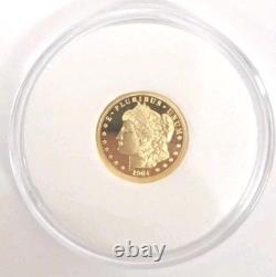 2025 Cook Islands Morgan $5 1/10 oz Coin 24% Gold. 0239 Actual Gold Weight